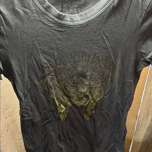 Fox Gray T-Shirt with Black Logo